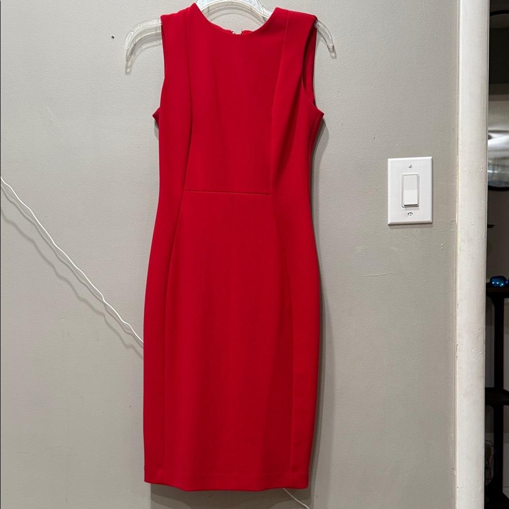 Calvin Klein Vibrant Red Midi Dress